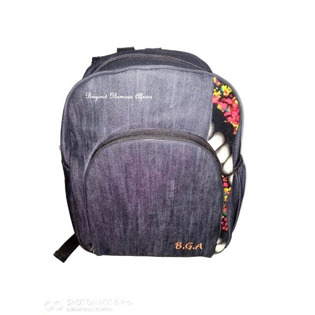 Denim Ankara Laptop Bag