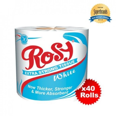 Rosy Toilet Tissue White 40s Wrapped