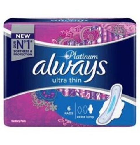 Always Ultra Thin Platinum Extra Long 6’s Pads