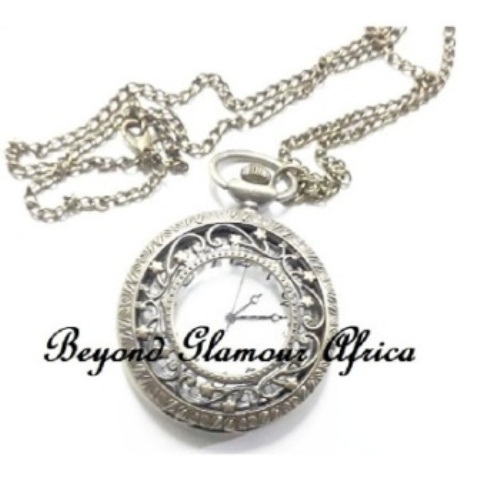 Classic Smooth Vintage Pocket Watch Silver Steel Watch