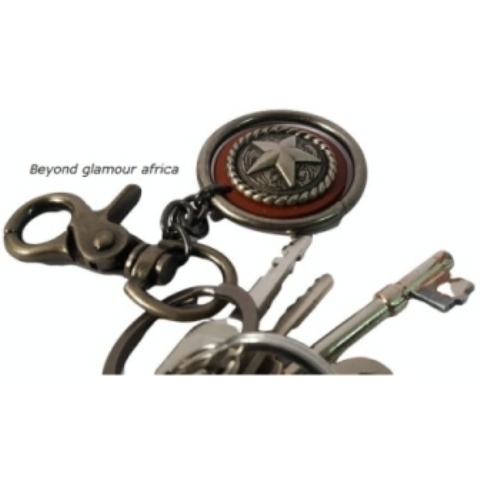 Brown Leather Shield Keyholder