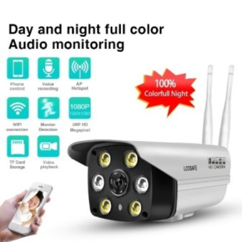 Outdoor 1080P Wireless Full Colour Night Vision CCTV Camera