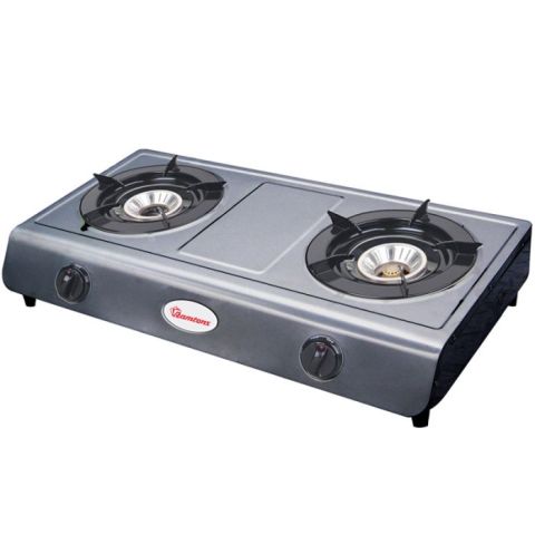 Ramtons Gas Cooker 2 Burner Stainless Steel- Rg/515