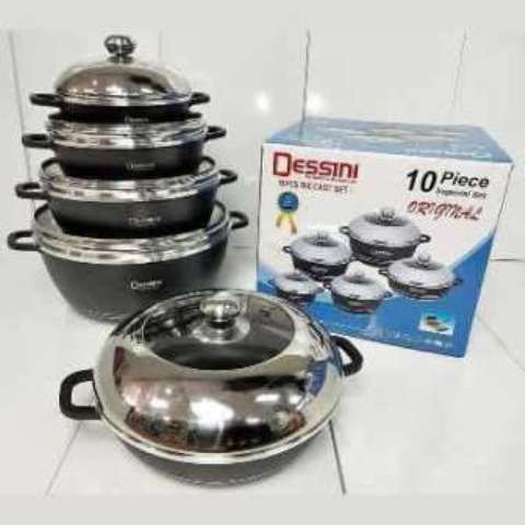 10pcs set Aluminium dessini nonstick pots