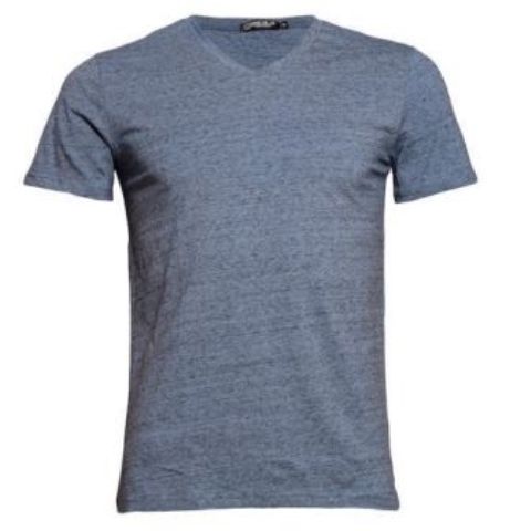 Fashion V Neck Tshirt-Grey