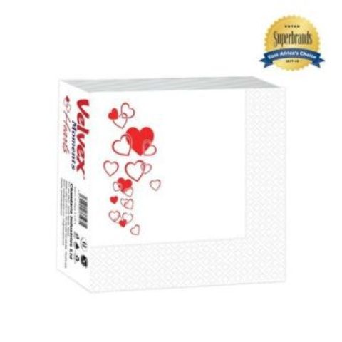 Velvex Moments Hearts Serviettes
