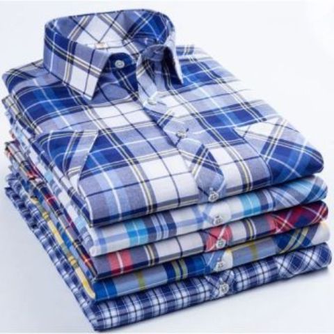 Fashion 5Pcs Official Shirts Short Sleeve Cotton Slim Fit