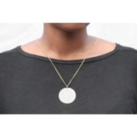 Round brass necklace