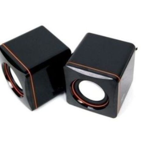 Multimedia Desktop and Laptop Speakers- Black & Orange