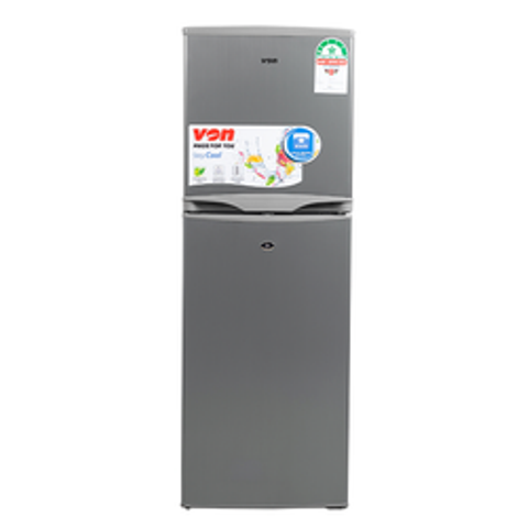 VON VART-22DHS Double Door Fridge 144L - Silver