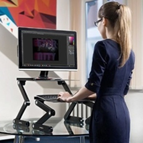 Generic Laptop Table Stand With Adjustable Folding Ergonomic Design Stand