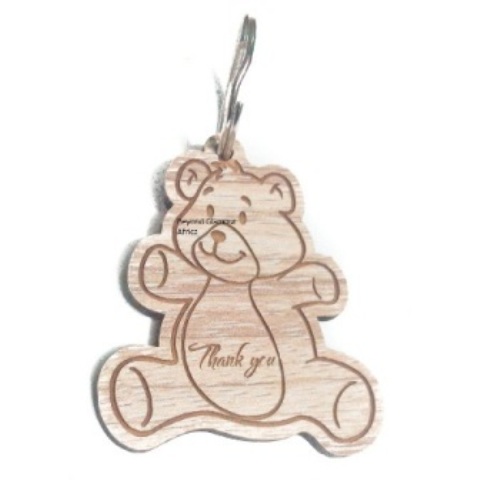 Wooden Teddy Keyholder