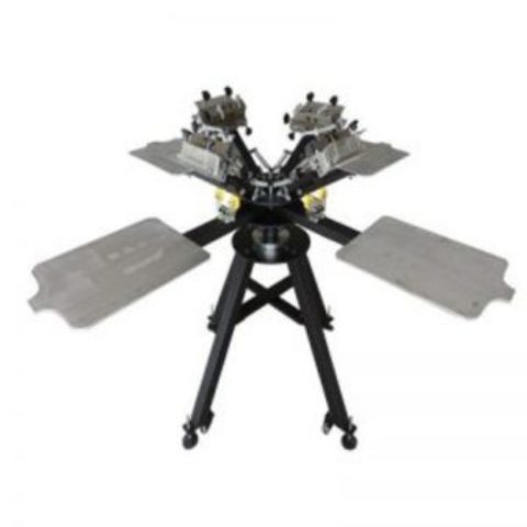 Screen Printing 4 Colors 4 Stations