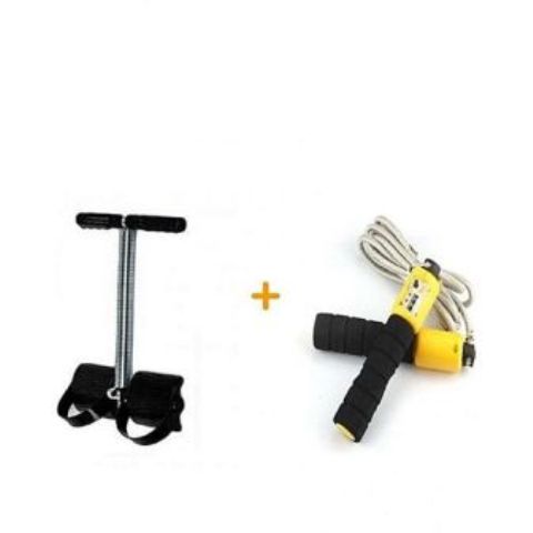 Tummy Trimmer PLUS FREE Skipping rope and Handgrip - Black