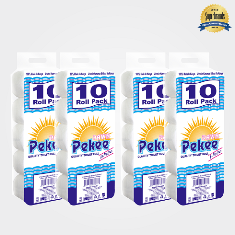 Dawn Pekee 2 Ply Unwrapped White Toilet Tissue 10X4 Packs