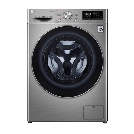 LG F4V5RYP2T Front Load Washing Machine, 10.5KG - Silver