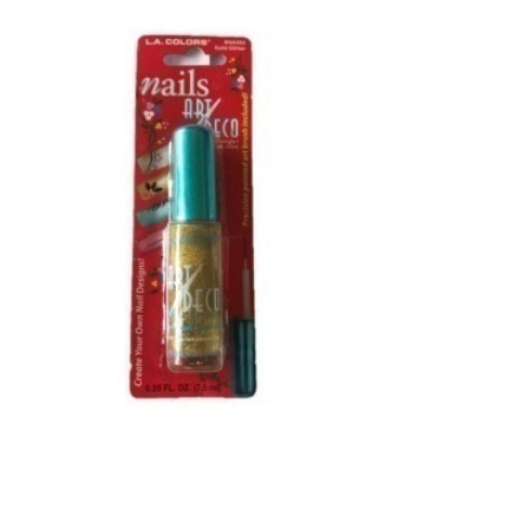 La Colors Gold Glitter Nail Art Deco-Blister Pack BNA503
