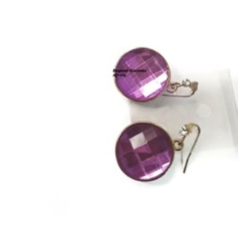 Womens Pink Crystal Stud Earrings