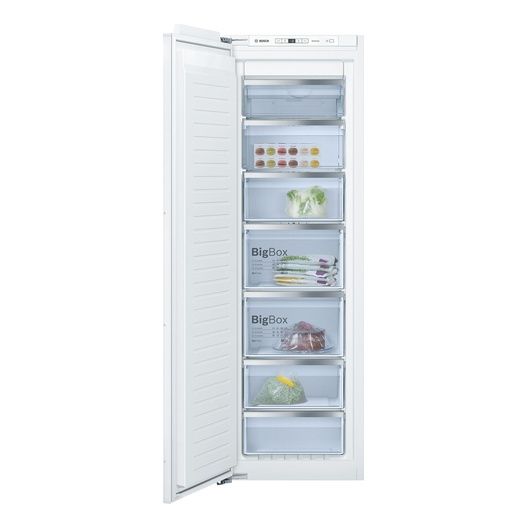 Bosch GIN81AEF0G Built In Upright Freezer, 211L 5 Drawer
