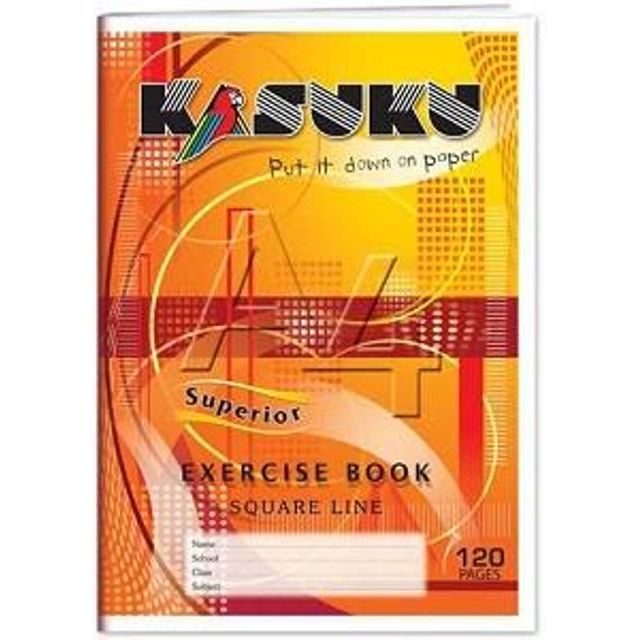 Kasuku Superior Exercise Book A4 Chip board Square Line 120 Pages